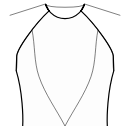 ブラウス 縫製パターン - プリンセスシーム：ショルダーウエスト