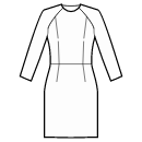 ドレス 縫製パターン - ラグランスリーブ