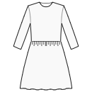 Vestido Patrones de costura - Falda fruncida en cintura
