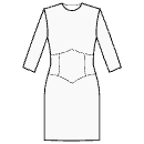 Kleid Schnittmuster - Kleid mit geformtem Tailleneinsatz