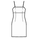 ドレス 縫製パターン - 帝国の腰のドレス