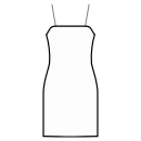 ドレス 縫製パターン - ストラップ付きのドレス