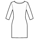 ドレス 縫製パターン - セミアジャストドレス