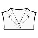 衬衫 缝纫花样 - 高翻领夹克式衣领