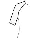 ドレス 縫製パターン - 2シーム3/8レングスラグランスリーブ