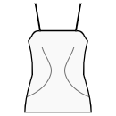 Kleid Schnittmuster - Gebogener französischer Abnäher, zur Mitte verschoben