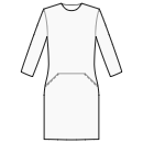 Kleid Schnittmuster - Farbblockierung mit Taschen