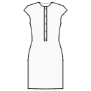 Платье Выкройки для шитья - Втачная планка с пуговицами до талии
