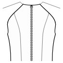 Dress Sewing Patterns - Back design: only princess seams for raglan