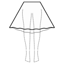 Kleid Schnittmuster - High-Low (UNTER DEM KNIE) 1/2-Tellerrock