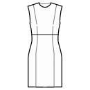 Dress Sewing Patterns - High waist seam, princess skirt