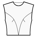 Платье Выкройки для шитья - Рельефные швы полочки от верха проймы к центру талии + скошенные вытачки
