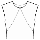 Kleid Schnittmuster - Abnäher an Ausschnittmitte und Seitennaht