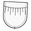 Vestito Cartamodelli - Tasca arricciata con rivestimento superiore