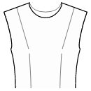 ブラウス 縫製パターン - 肩と腰のダーツ