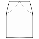 Falda Patrones de costura - Falda recta con inserciones de peplum