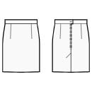 スカート 縫製パターン