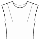 ドレス 縫製パターン - フロントデザイン：ラグランのダーツオプション