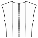 Dress Sewing Patterns - Back princess seam neck top to waist