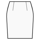 スカート 縫製パターン - ペンシルスカート