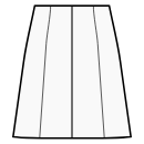 Falda Patrones de costura - Falda de 8 paneles