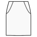 Dress Sewing Patterns - Skirt with on-seam / front-hip pockets