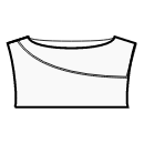 ドレス 縫製パターン - 非対称の襟