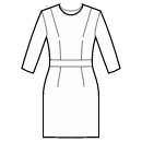 Kleid Schnittmuster - Kleid mit Bund