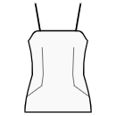 连衣裙 缝纫花样 - 带斜角的前法式飞镖
