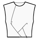 Kleid Schnittmuster - Asymmetrical pleats