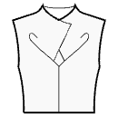 Dress Sewing Patterns - High collar wrap with opening