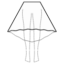 ドレス 縫製パターン - ハイロー（マキシ丈）セミサーキュラースカート