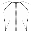 Robe Patrons de couture - Pinces de dos: côté de la taille