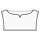 ドレス 縫製パターン - 控えめなボートハートネックライン