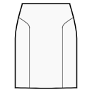 ドレス 縫製パターン - サイドインセット付きストレートスカート