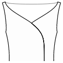 ドレス 縫製パターン - ラップ効果のあるハートネックライン