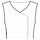 ドレス 縫製パターン - 快適なネックライン、斜めのコーナーでラップ