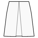 短裙 缝纫花样 - 中央褶裥A字裙