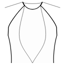 衬衫 缝纫花样 - 公主缝：从领口到腰部中心