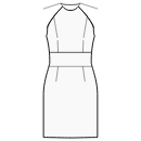 Kleid Schnittmuster - Kleid mit hohem Tailleneinsatz