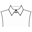 衬衫 缝纫花样 - 尖头立领