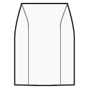 Kleid Schnittmuster - Prinzessinnenrock mit Naht von der Taillenseite bis zur Saummitte