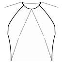 Top Patrones de costura - Pinzas delanteras: centro del escote / costado del talle	