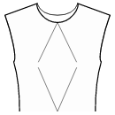 Vestido Patrones de costura - Pinzas delanteras: centro del escote / centro del talle