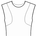 Платье Выкройки для шитья - Рельефный шов полочки от плеча к боковому шву