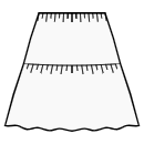 Falda Patrones de costura - Falda de 2 niveles