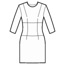Платье Выкройки для шитья - Платье со вставкой по линии талии