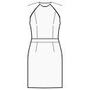 Kleid Schnittmuster - Kleid mit Raglanärmeln und Taillenband