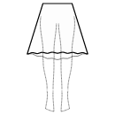 连衣裙 缝纫花样 - 高低1/3圆裙（膝盖以下）