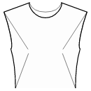 ドレス 縫製パターン - 肩と腰のダーツ